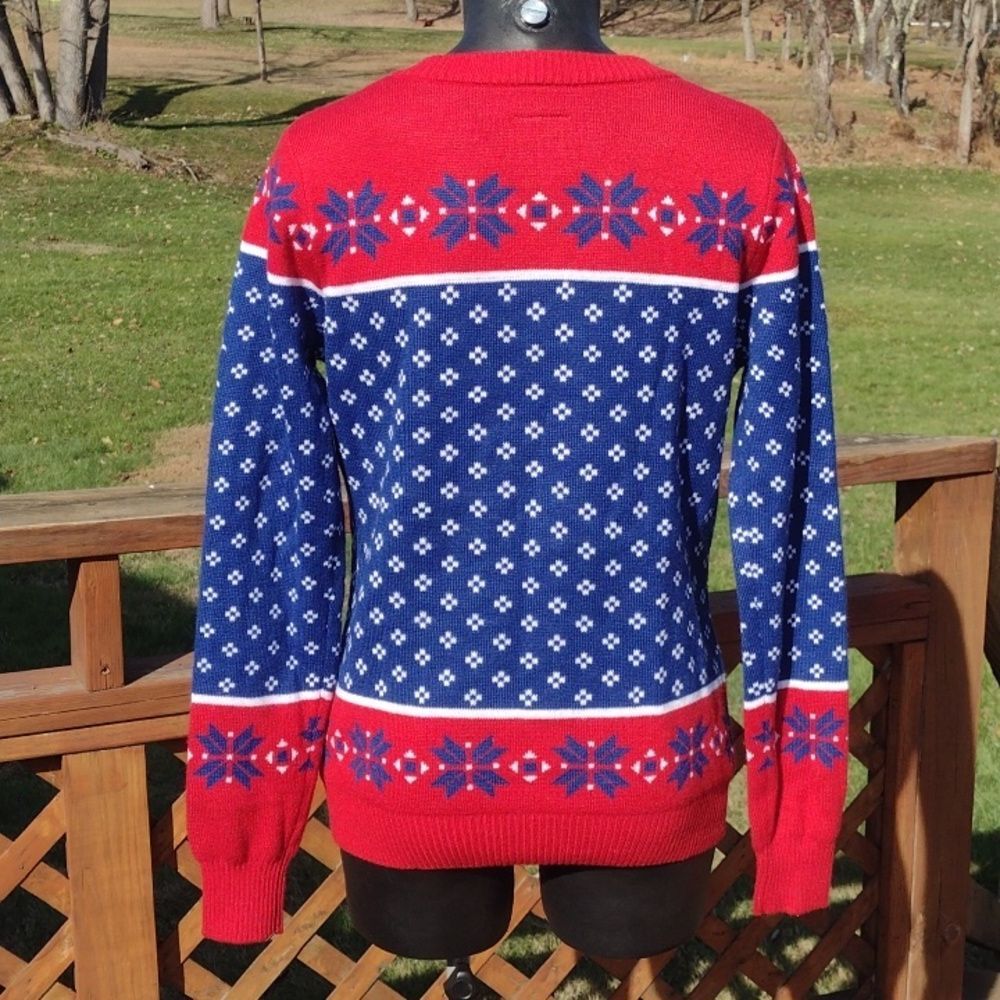 NFL Team Apparel New York Giants V Neck Long Sleeve Sweater Size Small - Picture 4 of 9